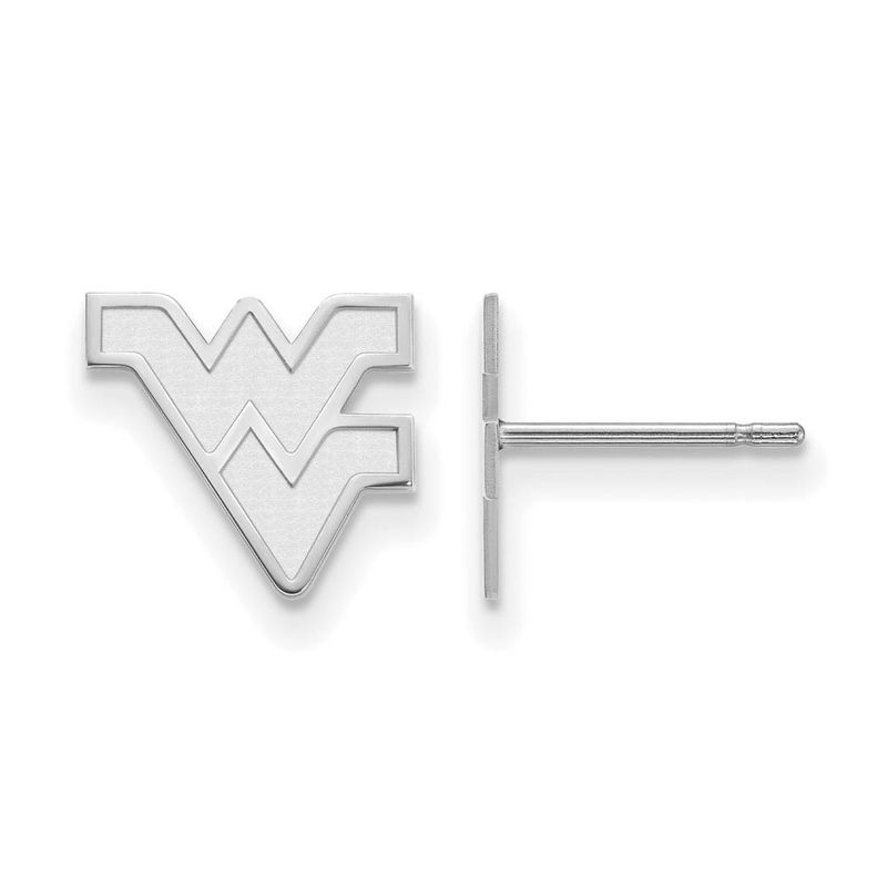 14k White Gold West Virginia University Xs (Tiny) Post Earrings